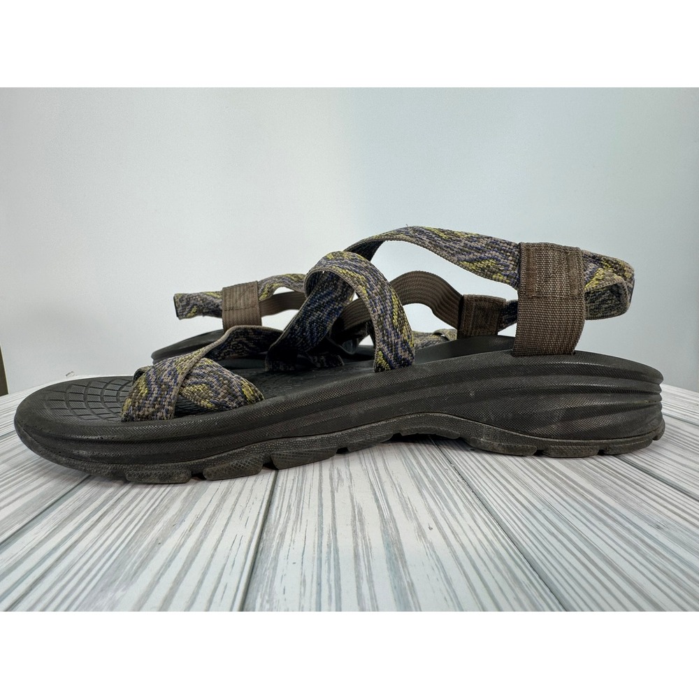 Chaco Z/2 Classic Mens Sandals Sz 10 Brown Geometric Toe Loop Hiking Water Sport - Picture 5 of 12